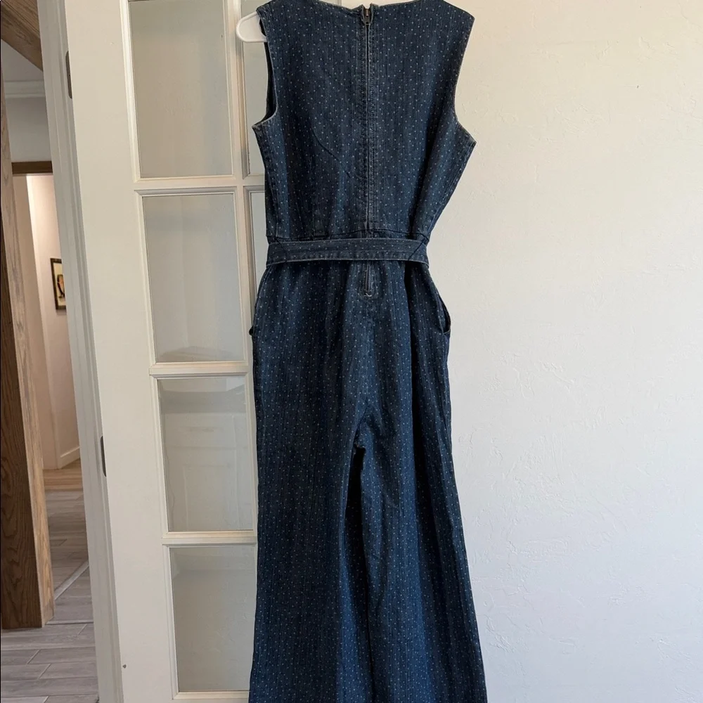 Reba Westward Canyon Denim Sleeveless Jumpsuit - Picture 3 of 7